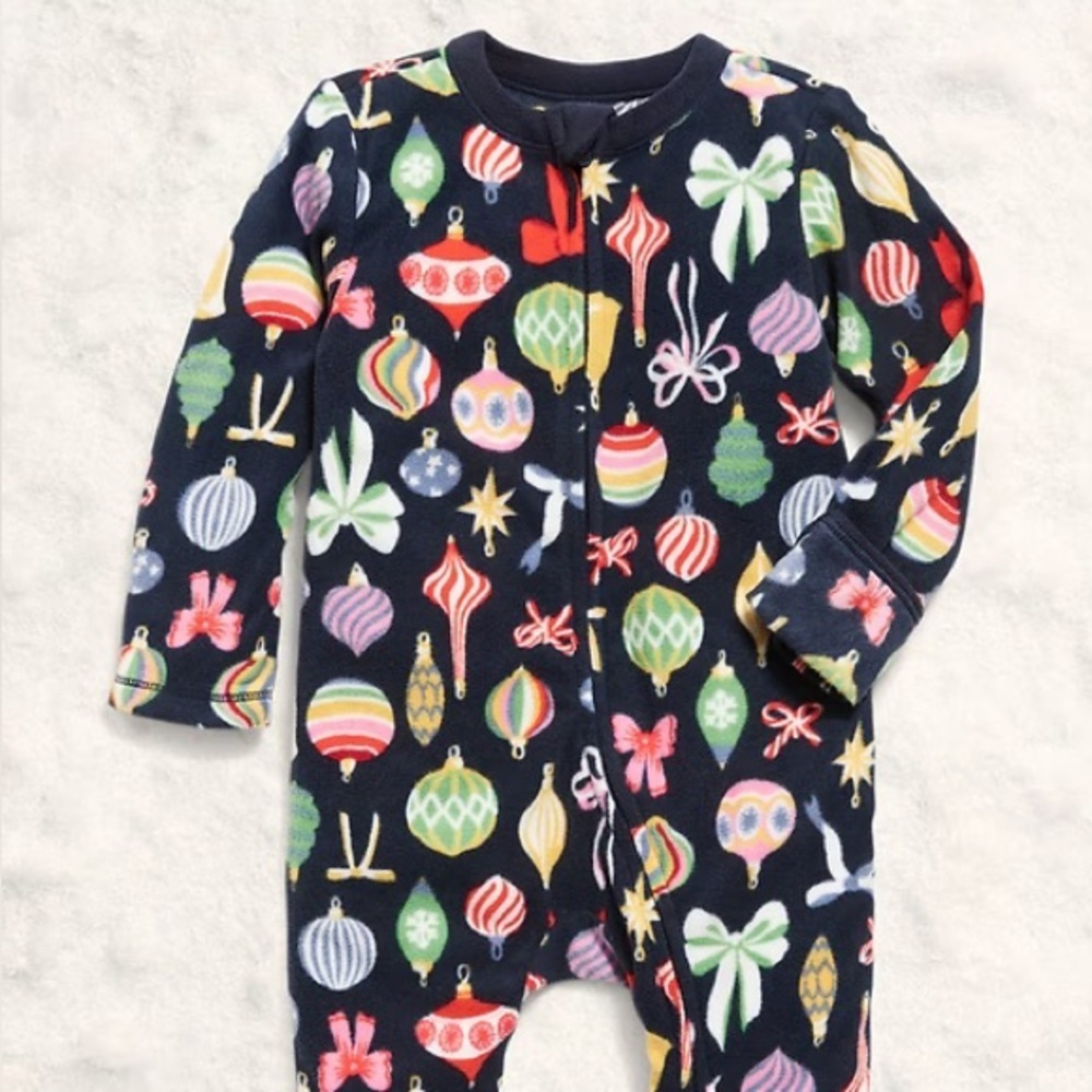 Old Navy Microfleece 2-Way-Zip Sleep Play Footed One-Piece Baby Ornaments